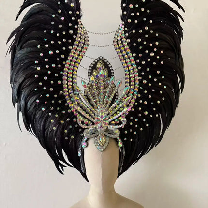 The Stardust Aurora Feather Headdress – Light Purple Cabaret & Carnival Crown