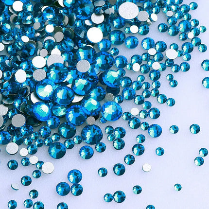 1440PCS SS3-SS20 Mix Size Non-Hotfix Glass FlatBack Rhinestones