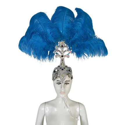 The Stardust Samba Queen – Premium Feathers & Rhinestones Carnival Headdress