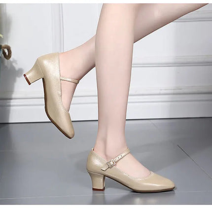 The Stardust Darling Mary Jane – Classic Block Heel Practice Shoe