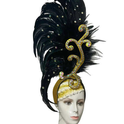 The Stardust Empress Dionysia – White Feather Carnival & Masque Ball Headdress