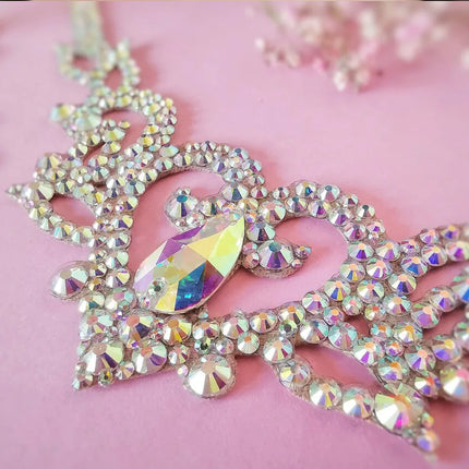AB Rhinestone Heart Choker