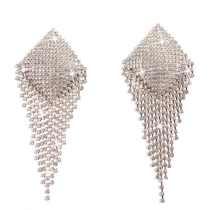 Sparkly Rhinestone Tassel Reusable Nipple Pasties Self-Adhesive Breast Covers