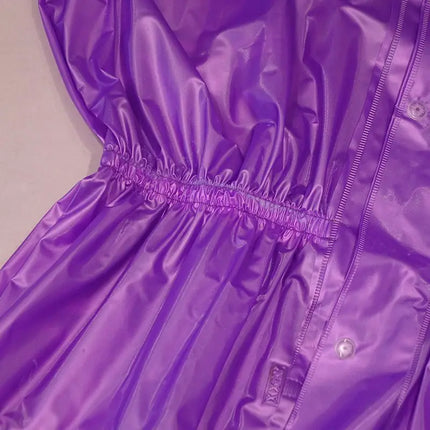 Handmade Clear PVC Hooded Jumpsuit & Waterproof Stage Clubwear Costume