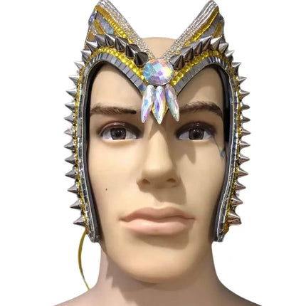 The Stardust Empress – Deluxe Feathered Samba & Carnival Crown