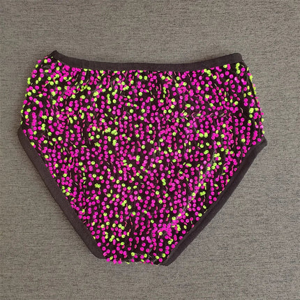 High-Waist Sequined Disco Briefs & Stage Performance Hot Pants