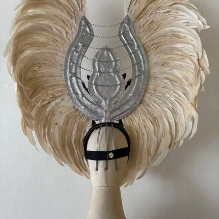The Stardust Aurora Feather Headdress – Light Purple Cabaret & Carnival Crown