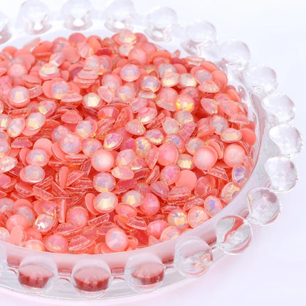 SS6-SS30 Mocha Opal Coral Reef Flatback Glass Non-Hotfix Rhinestones