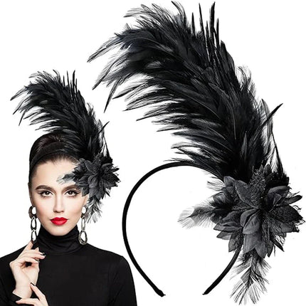 Ostrich Feather Fascinator Headband