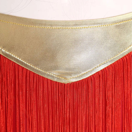 Women Cleopatra Egyptian Queen Cosplay Costume Belly Dancing Indian Dance Tassel Skirt Built-in Briefs for Halloween Carnival