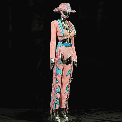 The Stardust Rhinestone Rodeo – Pink Western Performance Suit