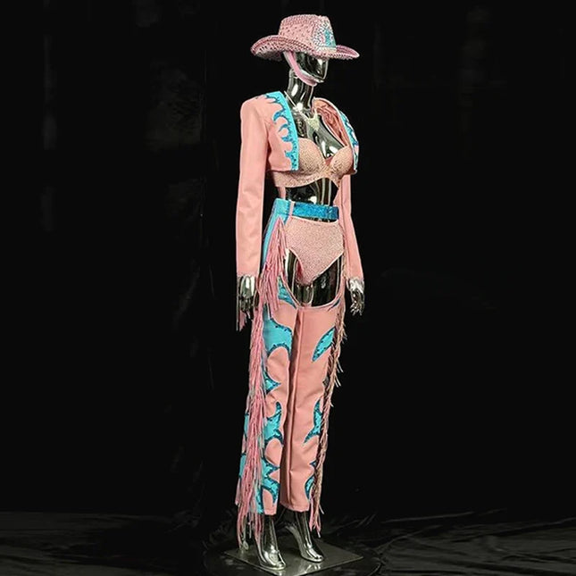 The Stardust Rhinestone Rodeo – Pink Western Performance Suit