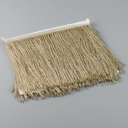 Long Glass Rhinestone Beaded Fringe Trim