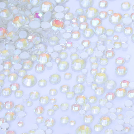 1440PC Mix Size SS6-SS20 Mocha Shimmer Neon Glass FlatBack Non-Hotfix Rhinestones