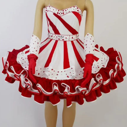 Sparkly Crystal Big Bubble Short Dress Women Prom Evening Celebrate Birthday Party Ball Gown Festival Show Performance Costume