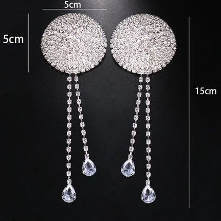 Dazzling Crystal Tassel Nipple Pasties & Statement Chest Body Jewelry