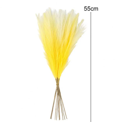 Deluxe Artificial Pampas Grass Fluffy Boho Floral Stem Set
