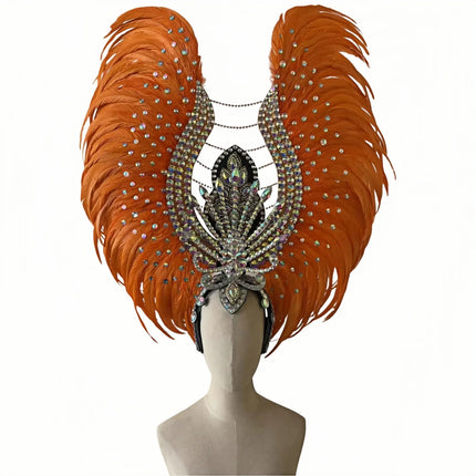 The Stardust Aurora Feather Headdress – Light Purple Cabaret & Carnival Crown
