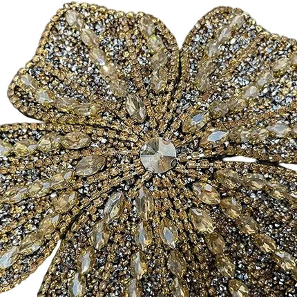 Handmade Crystal Flower Embroidery Rhinestone Costume Bra