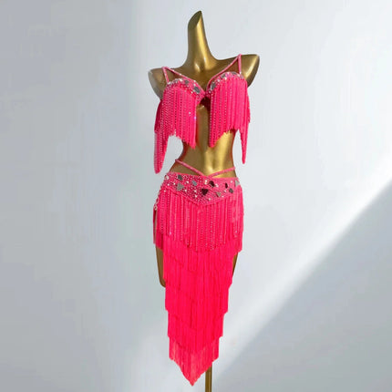 Luxury Tassel Top & Skirt Belly Dance Performance Set