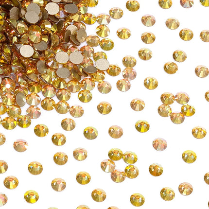 SS3-SS30 Gold Bottom Flat Back Glass High Quality Crystal Rhinestones