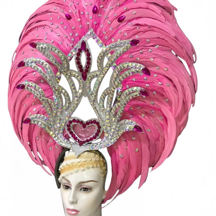 Feather headdress samba costume carnival halloween party bar performance hat makeup dance wings parade