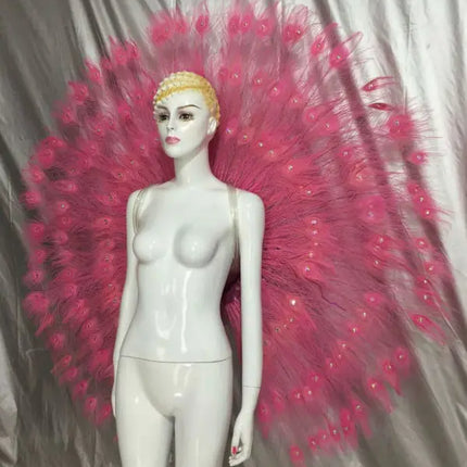 The Stardust Victoria Cabaret – Deluxe Angel Feather Wing & Headdress Stage Costume Set