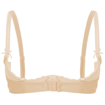Lace Underwire Half-Cup Push-Up Bra