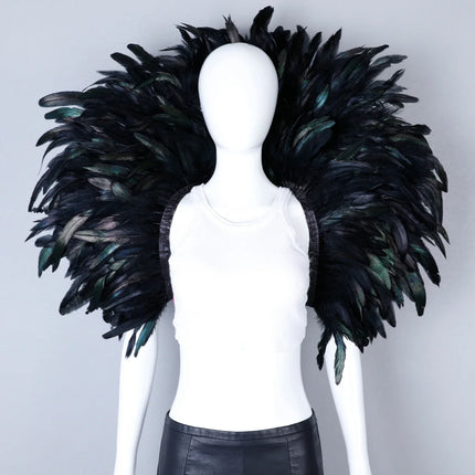 Festival Carnival Feather Shoulder Shawl