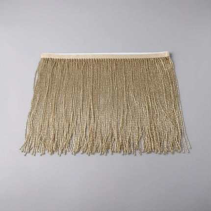 Long Glass Rhinestone Beaded Fringe Trim