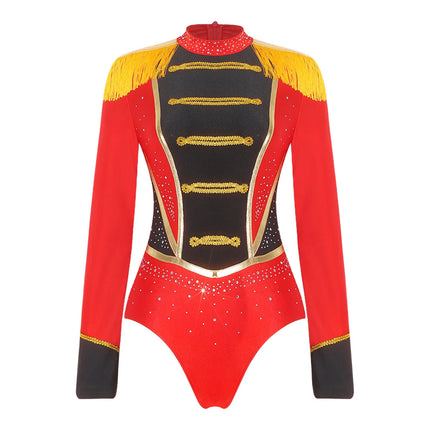 Velvet Circus Ringmaster Tailcoat Jacket Marching Band Halloween Showman Outerwear