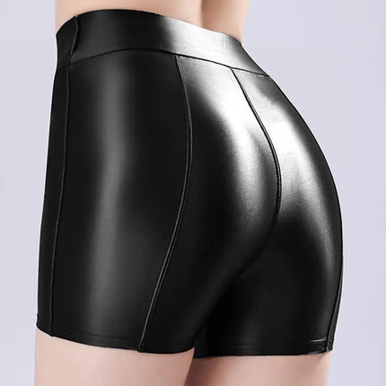 Smooth Shiny Satin Wet-Look Booty Shorts Candy Color Safety Shorts