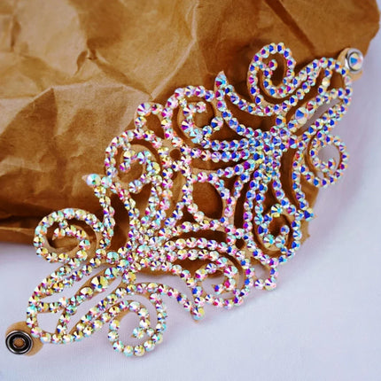 AB Rhinestone Wrap Snap Bracelet