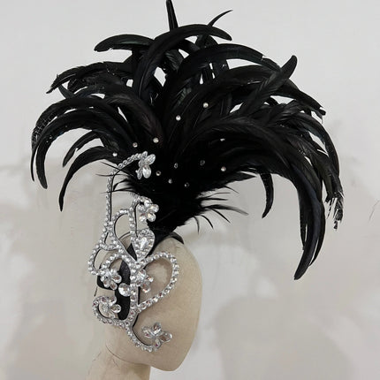 The Stardust Empress – Deluxe Feathered Samba & Carnival Crown