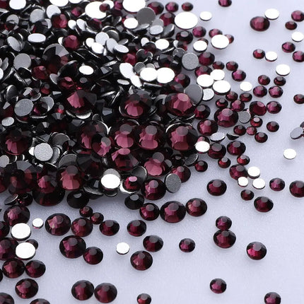 1440PCS SS3-SS20 Mix Size Non-Hotfix Glass FlatBack Rhinestones