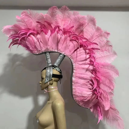 The Stardust Luminary – Premium Feathered Carnival & Samba Halo Headdress