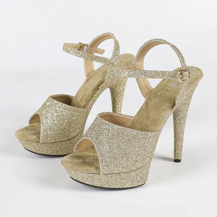 The Stardust Velvet Siren Stiletto – Luxury 13cm Platform Sandal