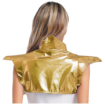 Metallic Gothic Armor Shoulder Shrug Steampunk Pauldron Collar Stage Costume