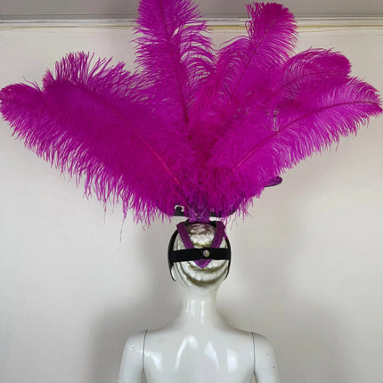 The Stardust Dionysia – Rose Red Feather Carnival & Masque Ball Headdress
