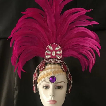 The Stardust Samba Enchantment – Exquisite Feathered Dance & Stage Headdress
