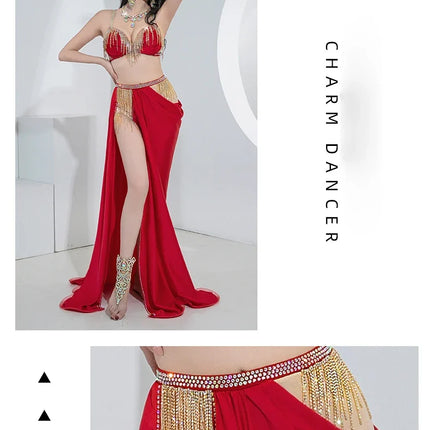 The Stardust Oasis 4-Piece Ensemble – Luxury Belly Dance Performance Suit