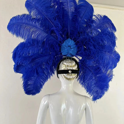 The Stardust Samba Enchantment – Exquisite Feathered Dance & Stage Headdress