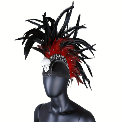 Punk Rock Rhinestone Feathered Headdress (The Max)