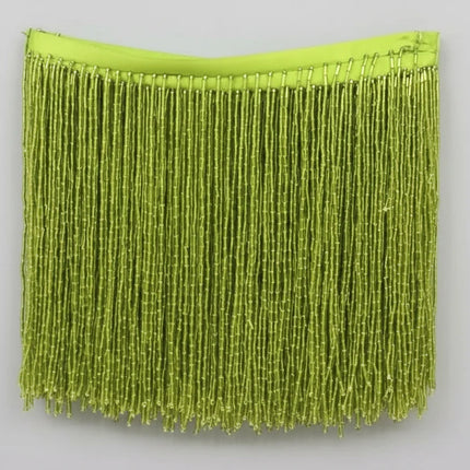 Long Glass Rhinestone Beaded Fringe Trim