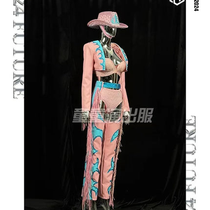 The Stardust Rhinestone Rodeo – Pink Western Performance Suit