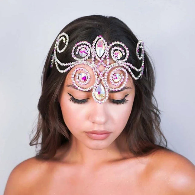 Rhinestone Headpiece Chain Tiara Jewelry