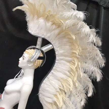 The Stardust Luminary – Premium Feathered Carnival & Samba Halo Headdress