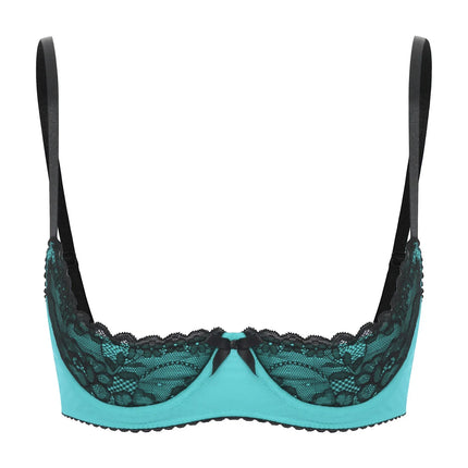 Lace Underwire Half-Cup Balconette Bra