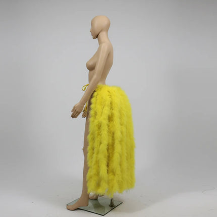 Long Feather Bustle Skirt Costume Accessory