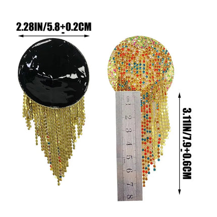 The Stardust Luminary – Deluxe Floral Chain & Tassel Reusable Nipple Covers (2 Pairs)